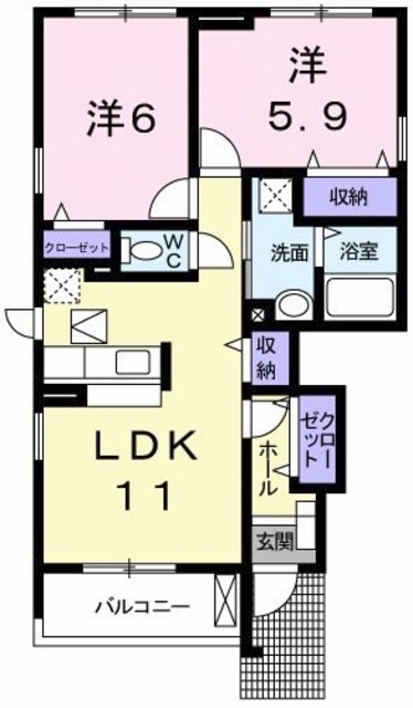 カレット カーサの間取り写真