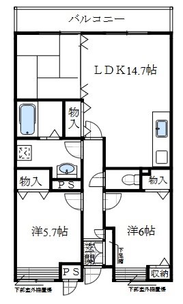 エスポワールKyoの間取り写真