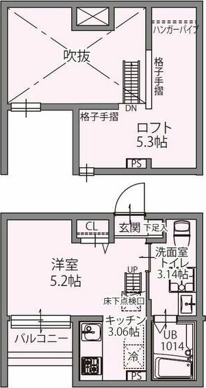 パレッタ小本WESTの間取り写真