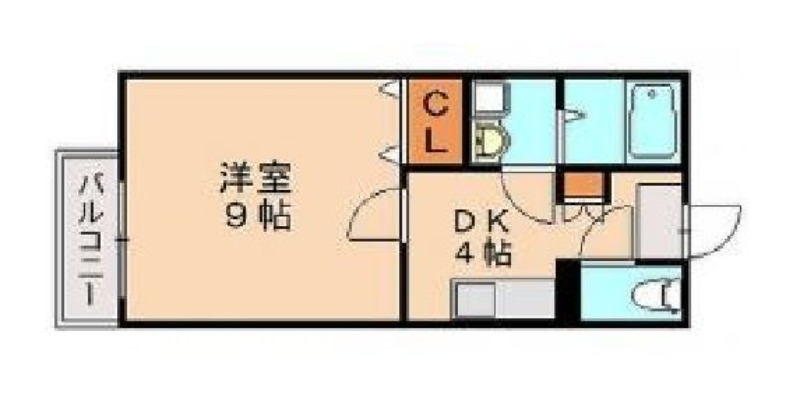 ＪＲ鹿児島本線 笹原駅 徒歩1分 2階建 築34年の間取り写真