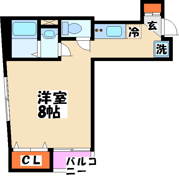 京王新線 幡ケ谷駅 徒歩12分 3階建 築18年の間取り写真