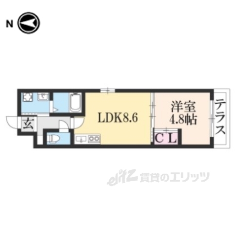 クレアーレ伏見南の間取り写真