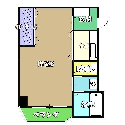 高知市秦南町のマンションの間取り