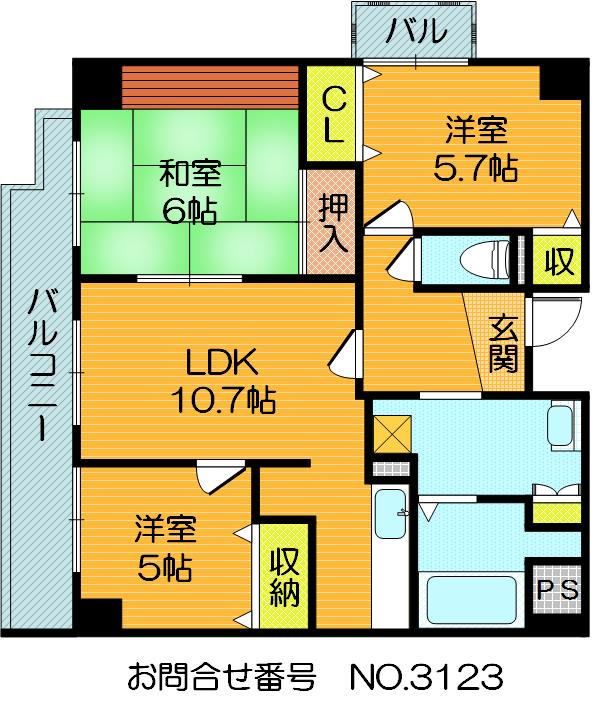 ハシエンダ北野の間取り