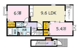 広島市安佐北区可部のアパートの間取り