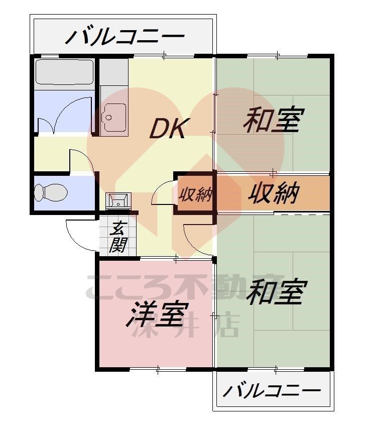 スマリオ貝塚中央団地6棟の間取り