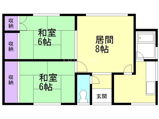 船見町６番一棟二戸の間取り