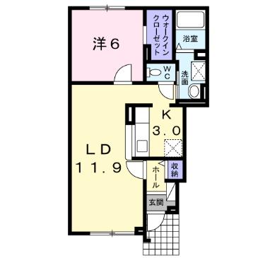 函館市追分町のアパートの間取り