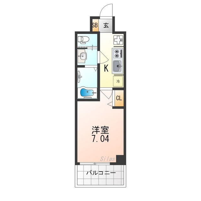 京都市上京区小山町のマンションの間取り