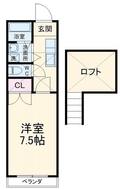 埼玉県さいたま市南区沼影１（アパート）の賃貸物件の間取り