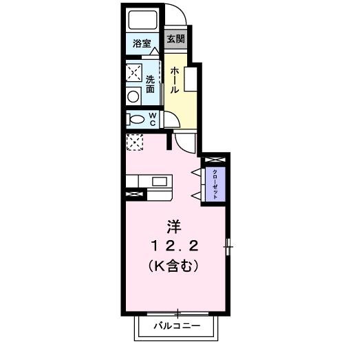 三原市田野浦のアパートの間取り