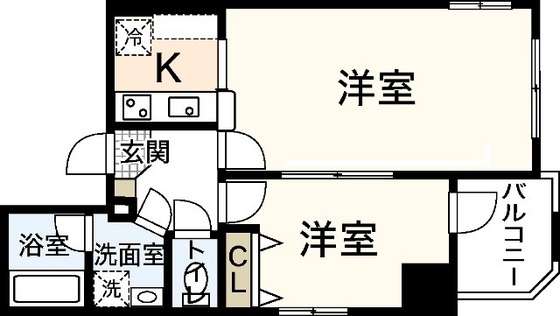 ウイング稲荷町の間取り