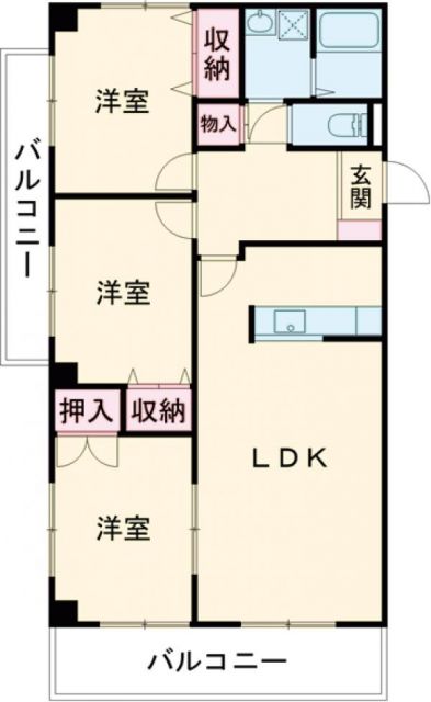 【ヴエルフェリーク金池Iの間取り】