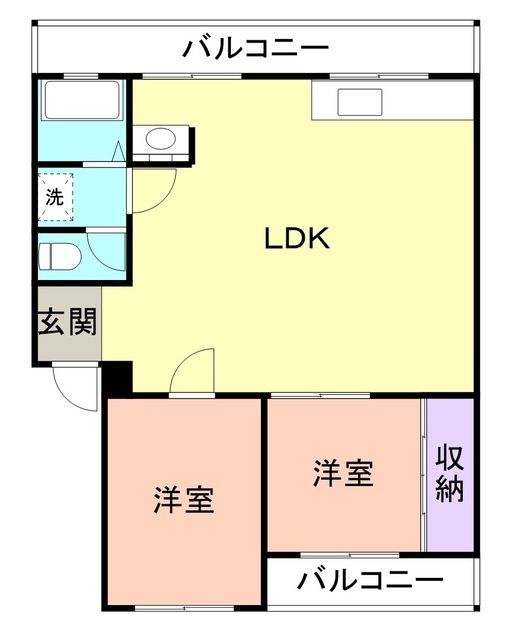 海南市岡田のマンションの間取り