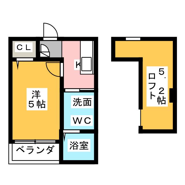 名古屋市西区万代町のアパートの間取り