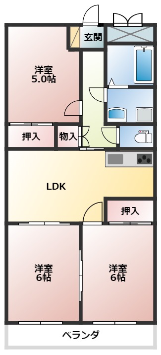 マンション名倉の間取り