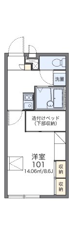 レオパレスグリーンタカタIIの間取り