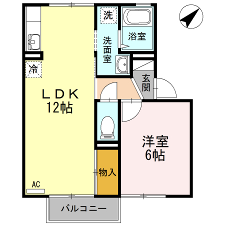 エクセルハイツ A棟の間取り