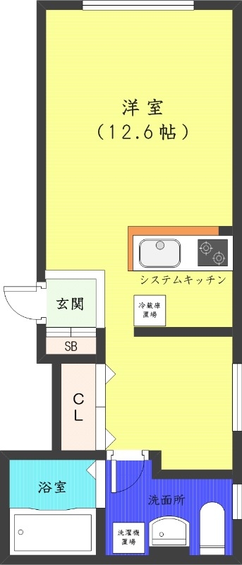 札幌市中央区南十六条西のマンションの間取り