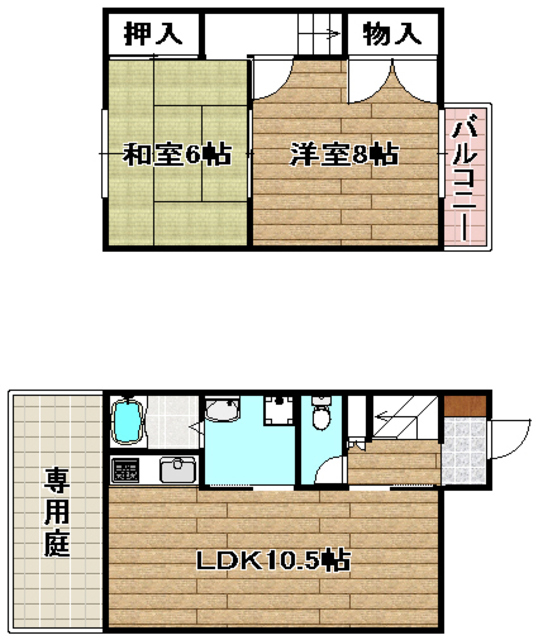 三島郡島本町東大寺のアパートの間取り