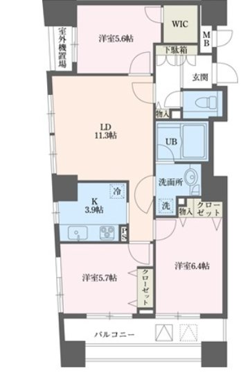 ドゥーエ横浜駅前の間取り