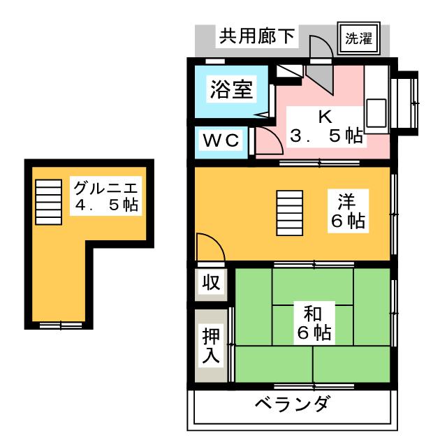 朝日町ハイツの間取り