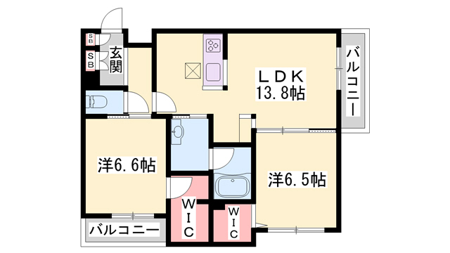 カーサパレルモの間取り