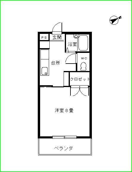 郡山市富田町のアパートの間取り