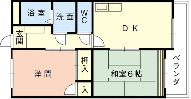 和歌山市直川のマンションの間取り