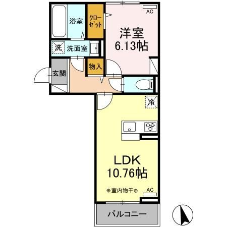 高崎市問屋町のアパートの間取り