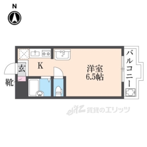 京都市西京区桂木ノ下町のマンションの間取り