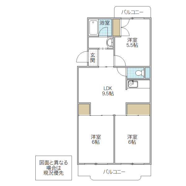 松代パークハイツの間取り