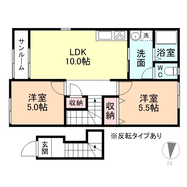 Ｃａｎａｄｉａｎ大泉　Ａ棟の間取り