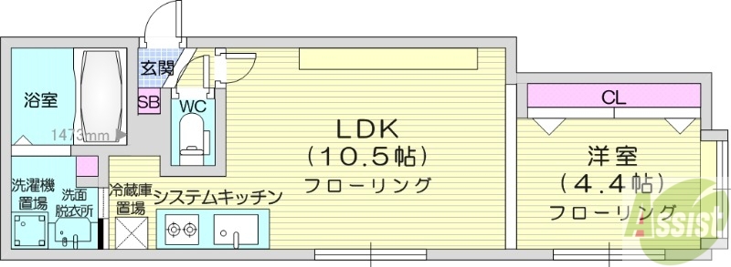 ディオグラシア北大前の間取り