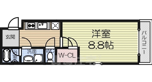 堺市西区鳳東町のアパートの間取り