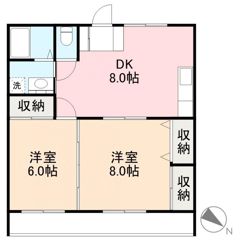 高松市牟礼町大町のマンションの間取り