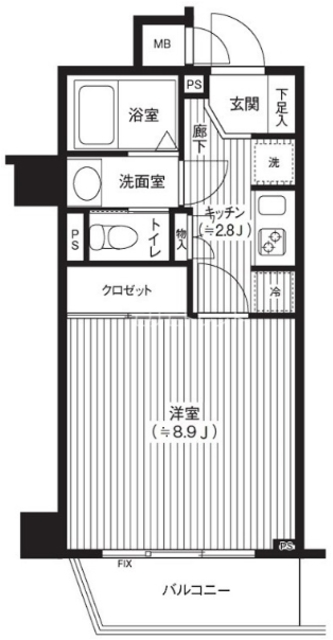 カスタリア初台の間取り