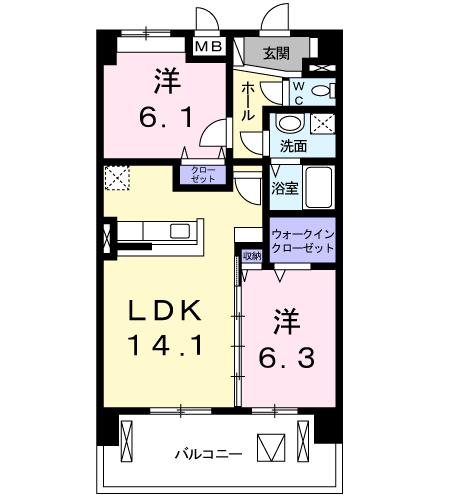 グラン　ヴェルジェの間取り