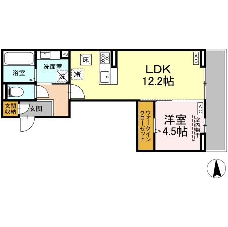 （仮）D-ROOM浜ノ茶屋IIの間取り