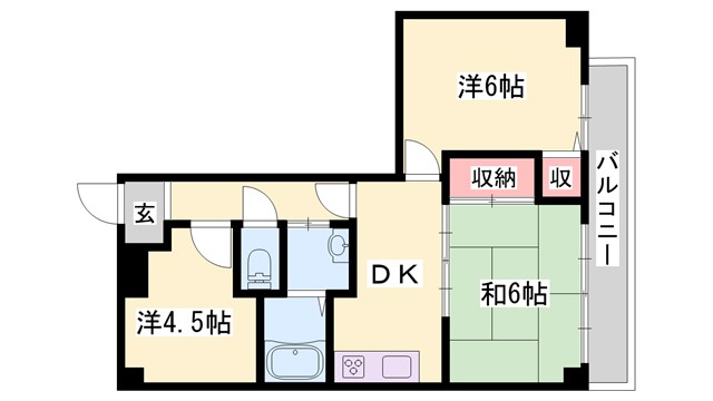 ロイヤルコーポ宝殿の間取り