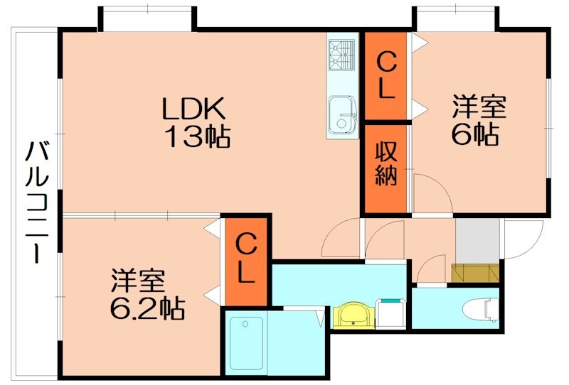 【糟屋郡粕屋町大字江辻のマンションの間取り】