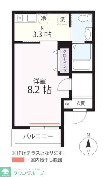 横浜市旭区さちが丘のアパートの間取り