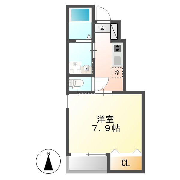 SAKURA東海通　A棟(北側)の間取り