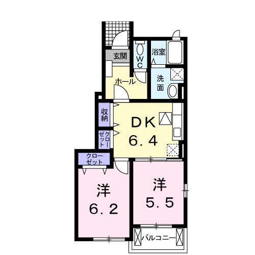 ブルークリアネスＣの間取り