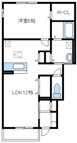 藤沢市大庭のアパートの間取り