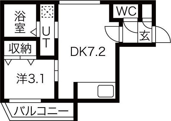 ＶＥＲＩＥＳＴ琴似（ベリエスト）の間取り