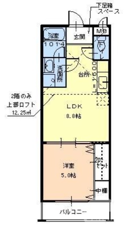 河内長野市栄町のアパートの間取り