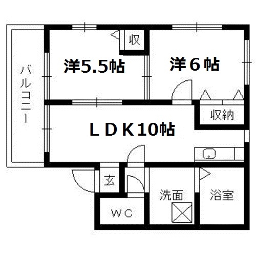 エスポワールBの間取り