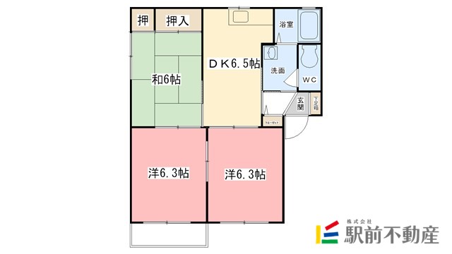 エクセレント川副Ａ棟の間取り