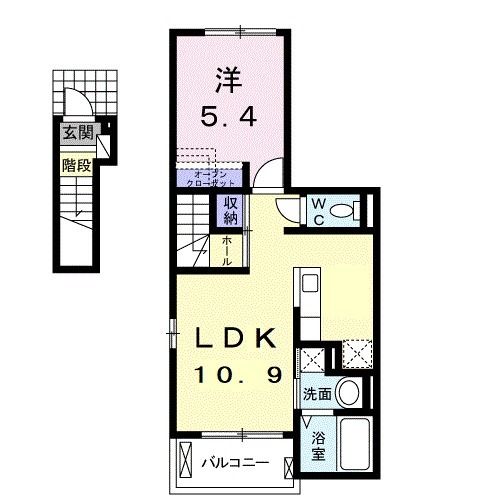 【福島市森合のアパートの間取り】